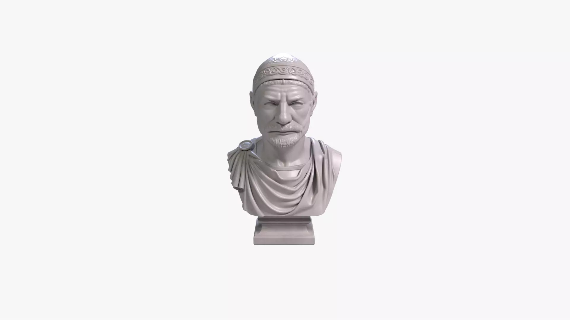 Hannibal Barca Carthaginian General Bust STL File 3D Printable 3D print model_0