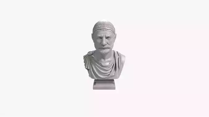 Hannibal Barca Carthaginian General Bust STL File 3D Printable