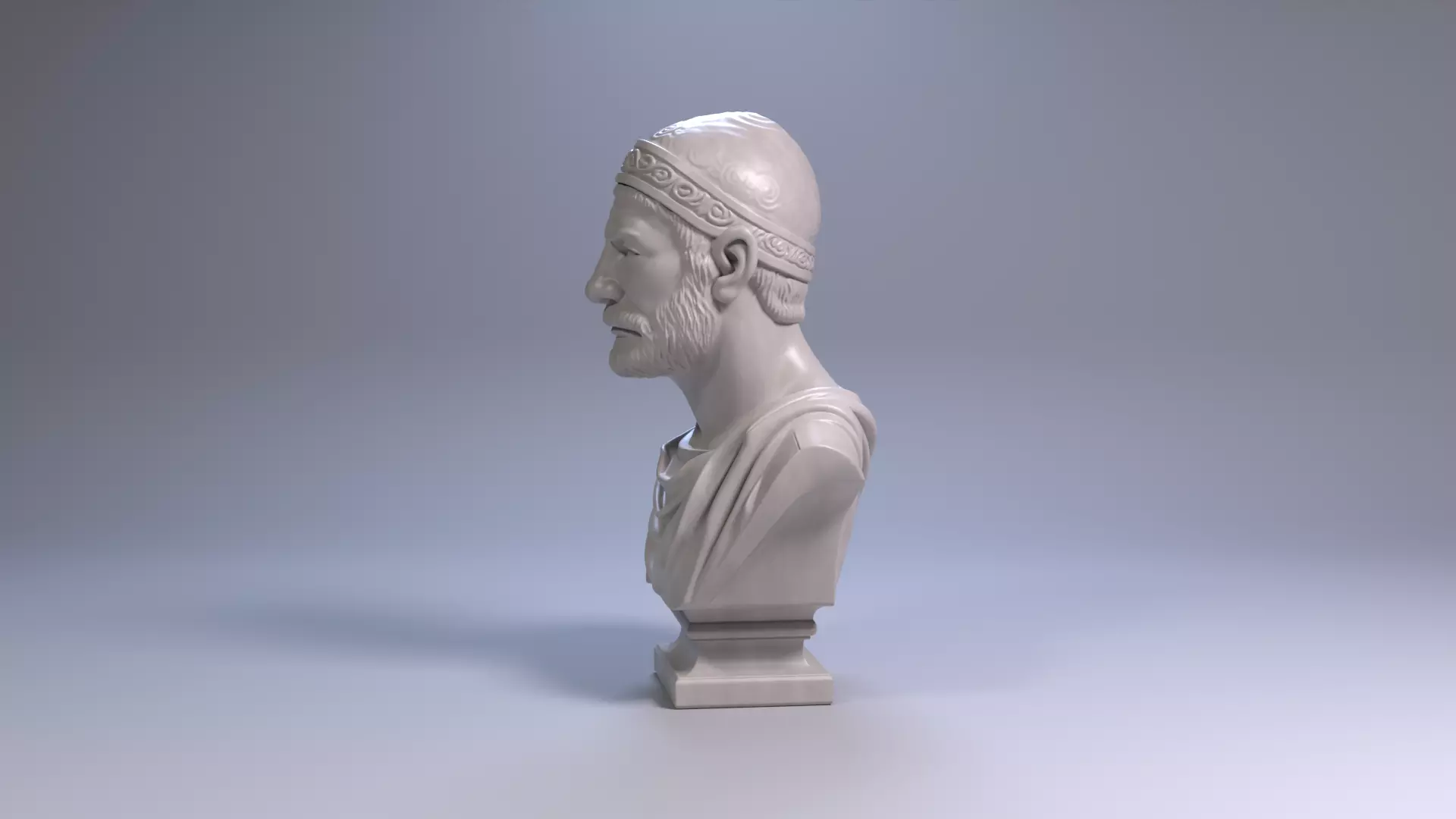 Hannibal Barca Carthaginian General Bust STL File 3D Printable 3D print model_16