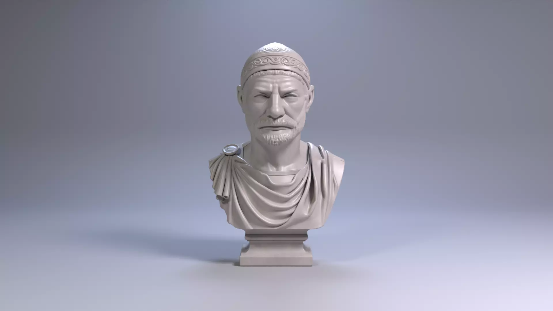 Hannibal Barca Carthaginian General Bust STL File 3D Printable 3D print model_24