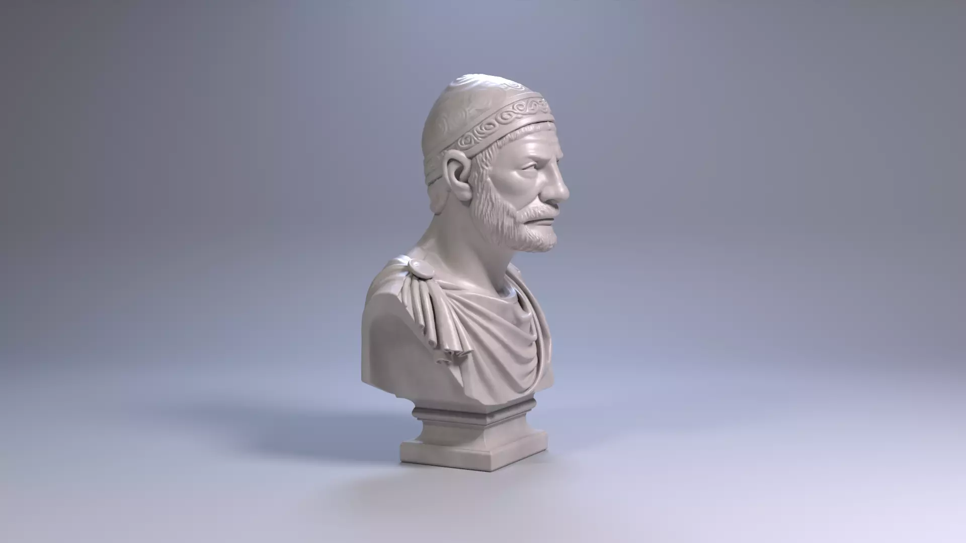 Hannibal Barca Carthaginian General Bust STL File 3D Printable 3D print model_21