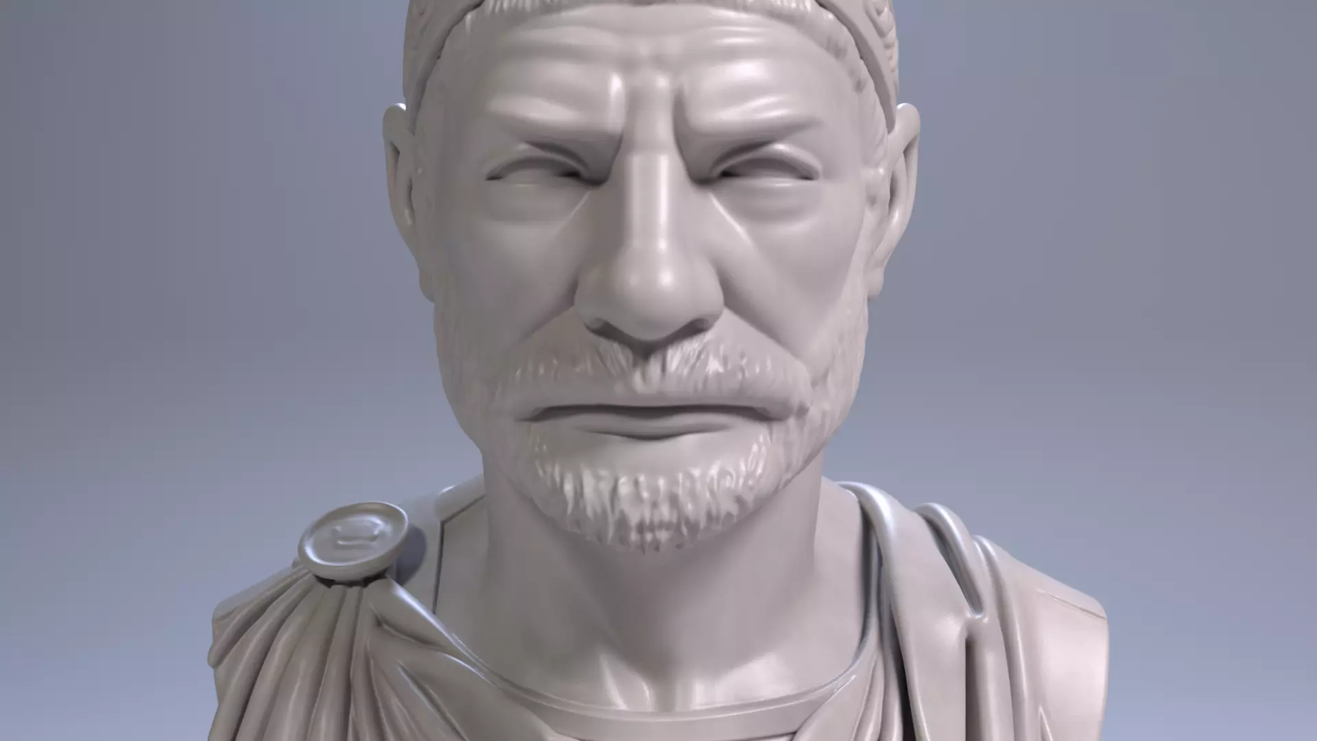 Hannibal Barca Carthaginian General Bust STL File 3D Printable 3D print model_9