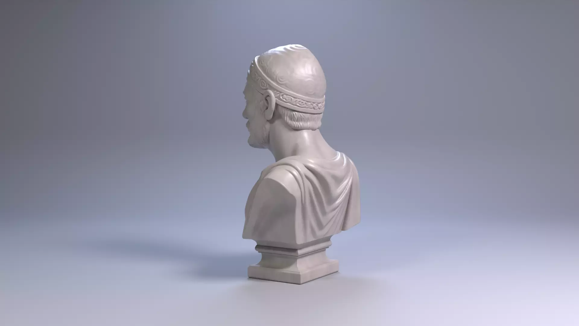 Hannibal Barca Carthaginian General Bust STL File 3D Printable 3D print model_17