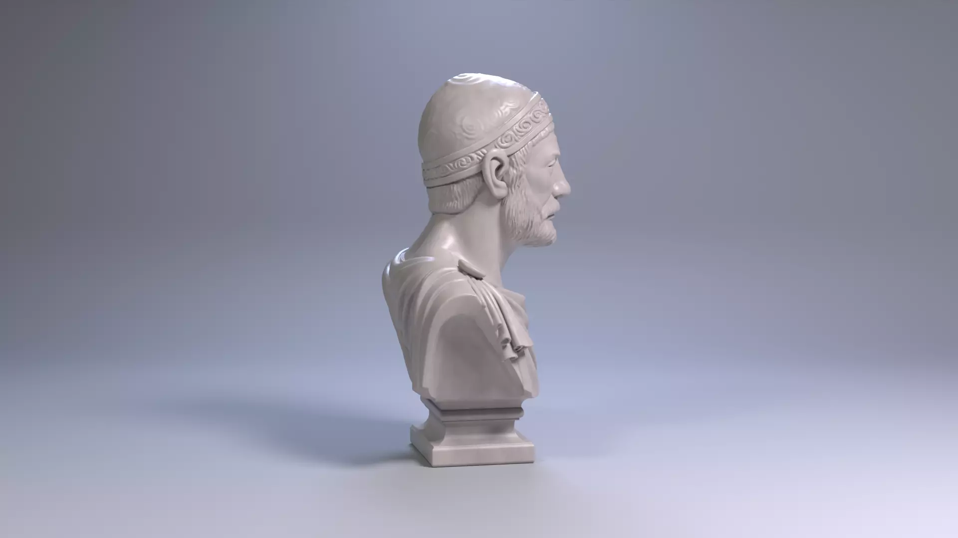 Hannibal Barca Carthaginian General Bust STL File 3D Printable 3D print model_20