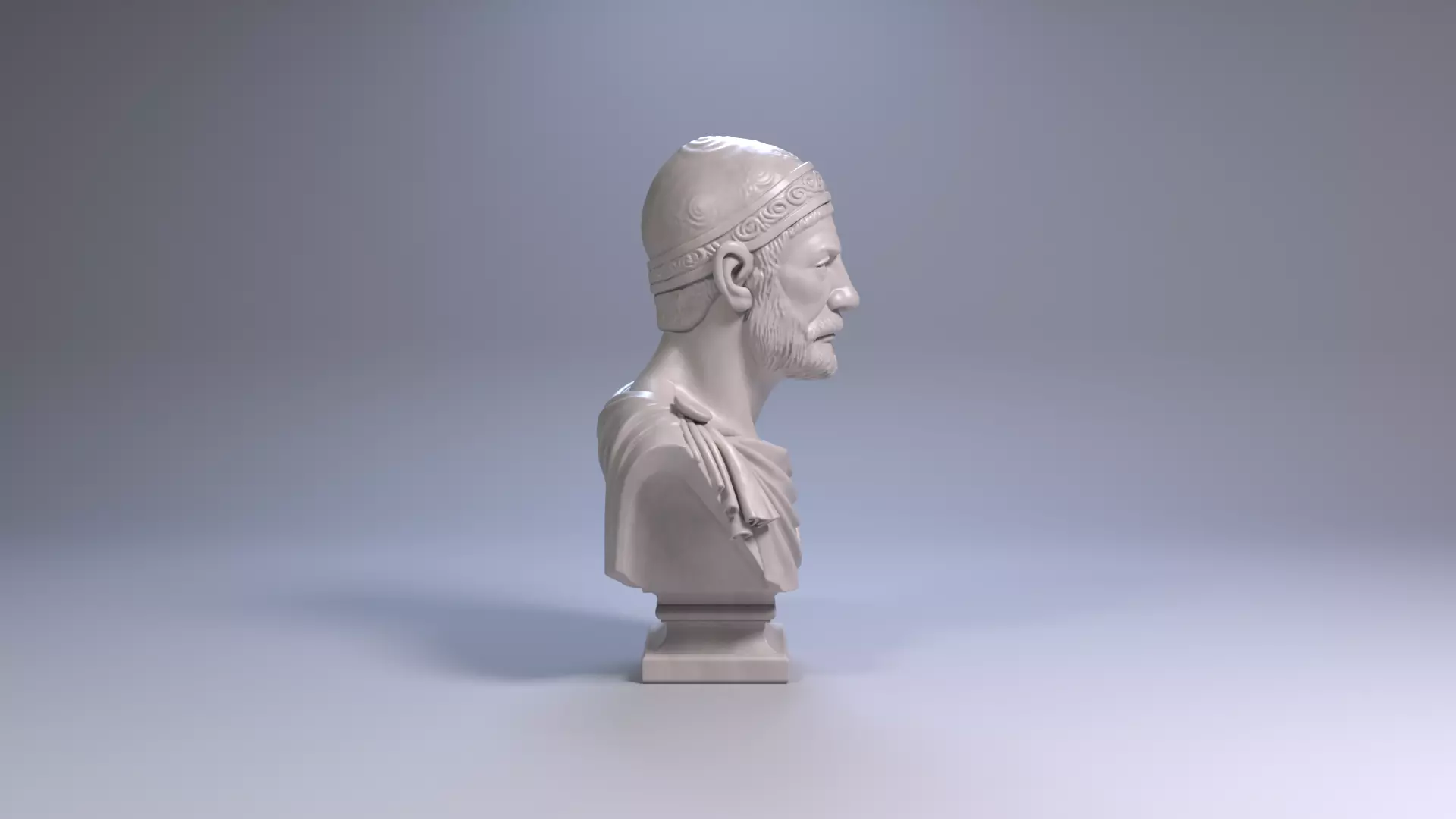 Hannibal Barca Carthaginian General Bust STL File 3D Printable 3D print model_5