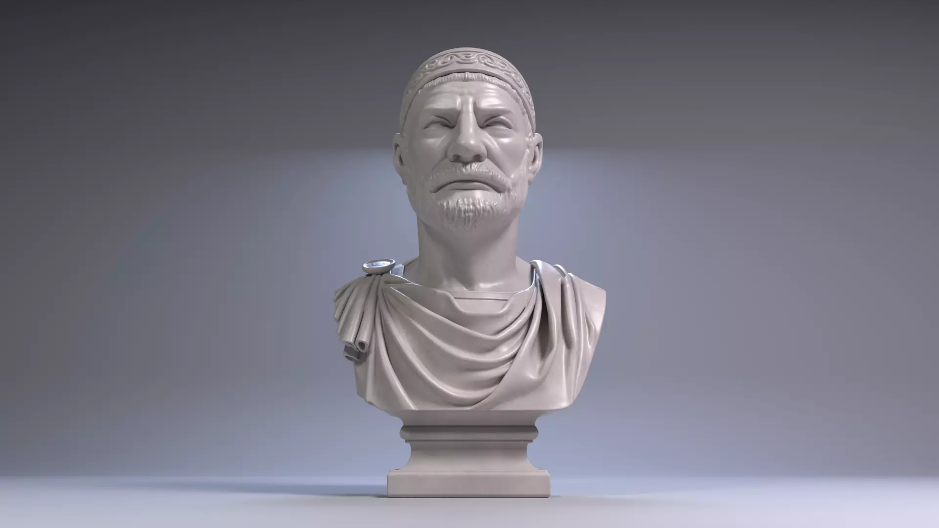 Hannibal Barca Carthaginian General Bust STL File 3D Printable 3D print model_7