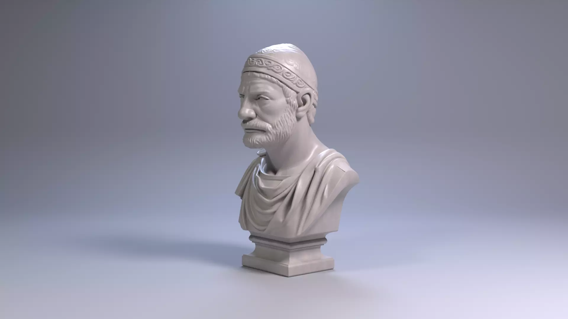 Hannibal Barca Carthaginian General Bust STL File 3D Printable 3D print model_15