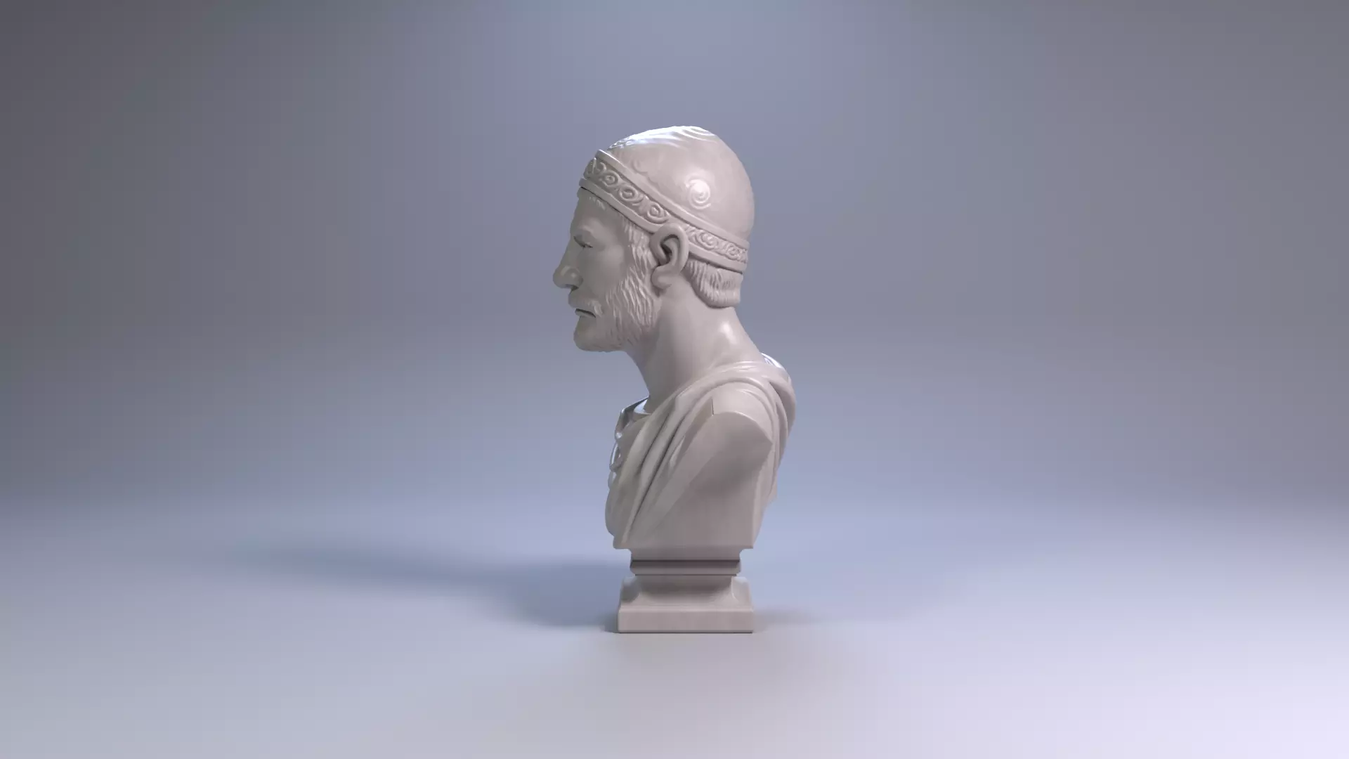 Hannibal Barca Carthaginian General Bust STL File 3D Printable 3D print model_3