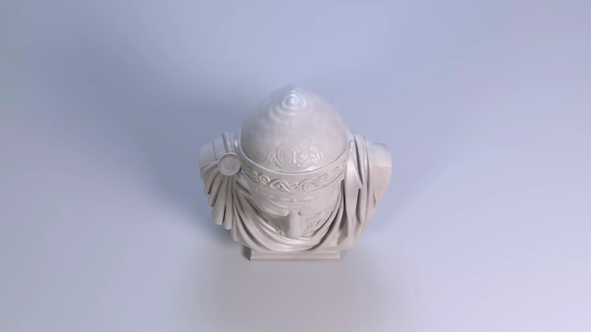 Hannibal Barca Carthaginian General Bust STL File 3D Printable 3D print model_8