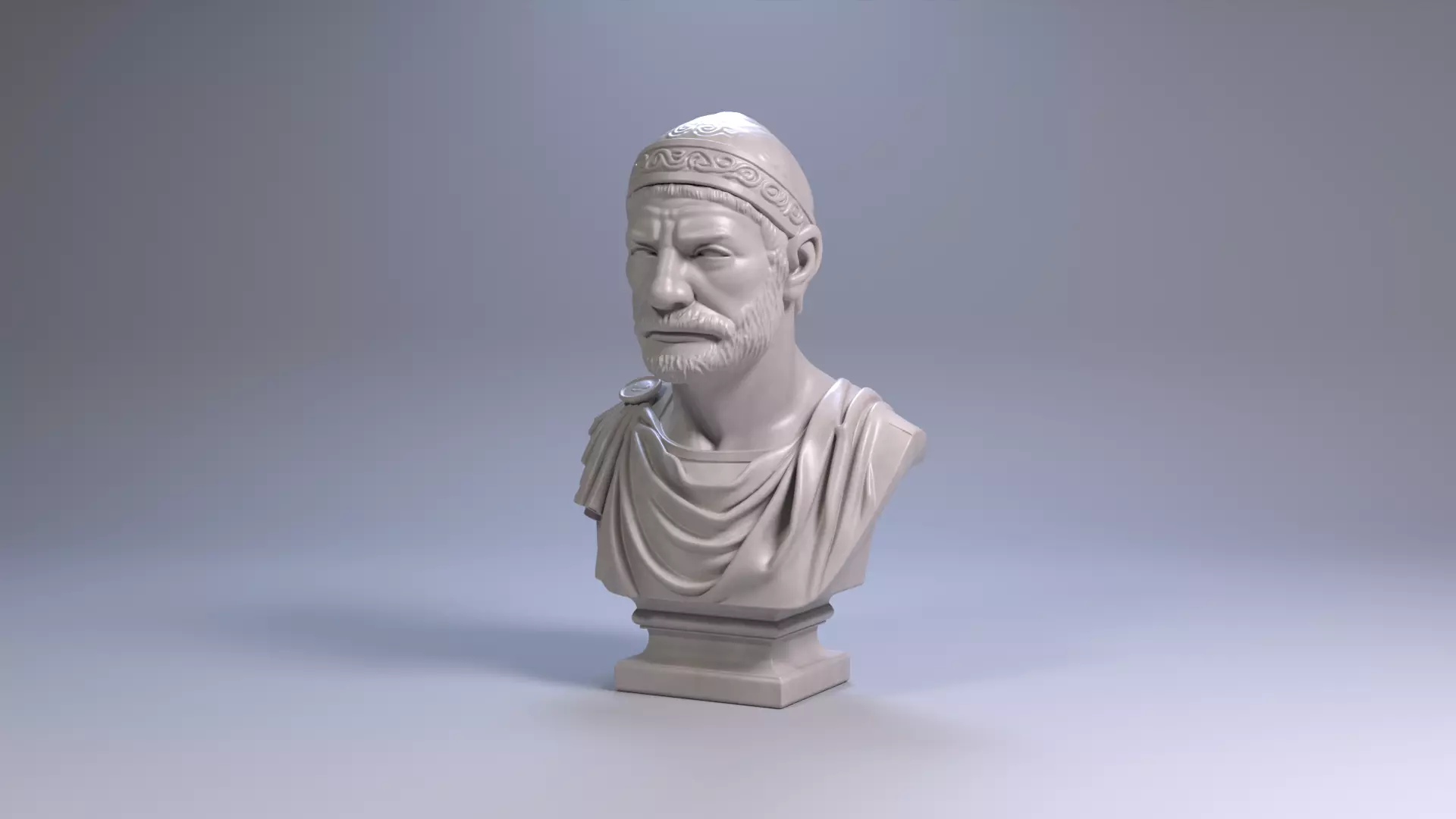 Hannibal Barca Carthaginian General Bust STL File 3D Printable 3D print model_14
