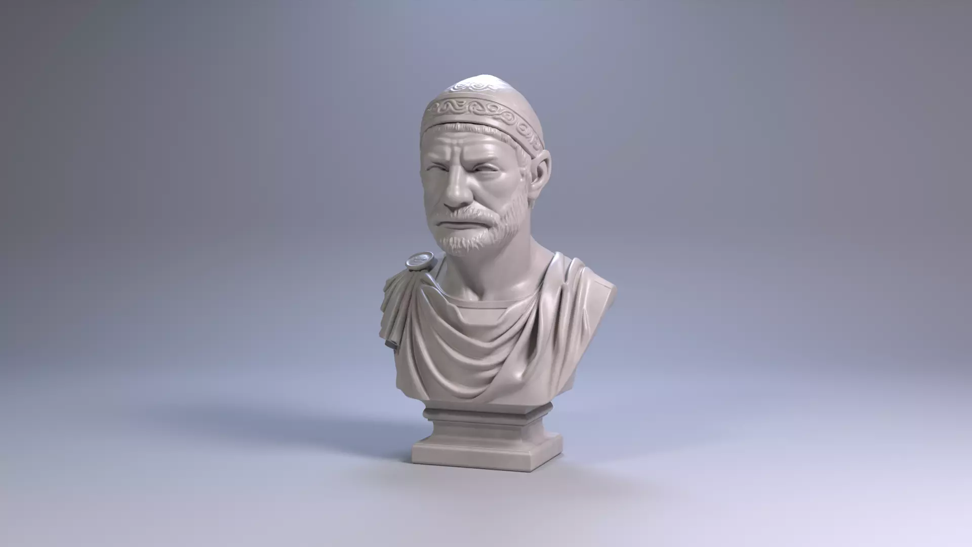 Hannibal Barca Carthaginian General Bust STL File 3D Printable 3D print model_13