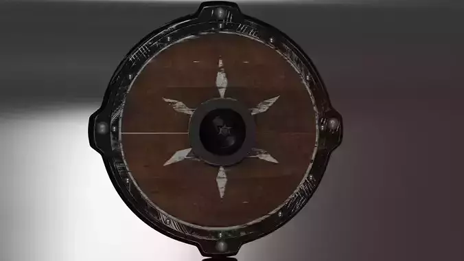 REALISTIC VIKING SHIELD PBR  TEXTURED GAME READY  LOW POLY 3D 