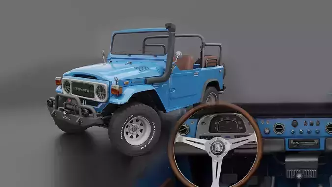 Toyota FJ40 Land Cruiser - Complete Model 3D model