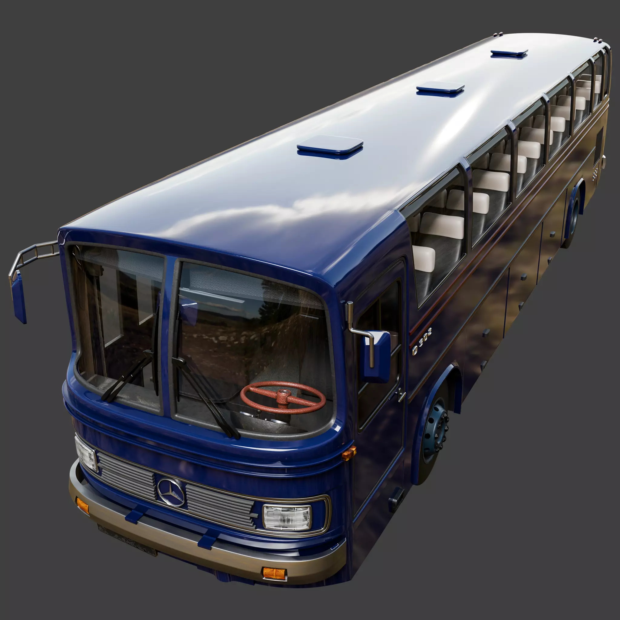 vintage printable bus 3D print model_1