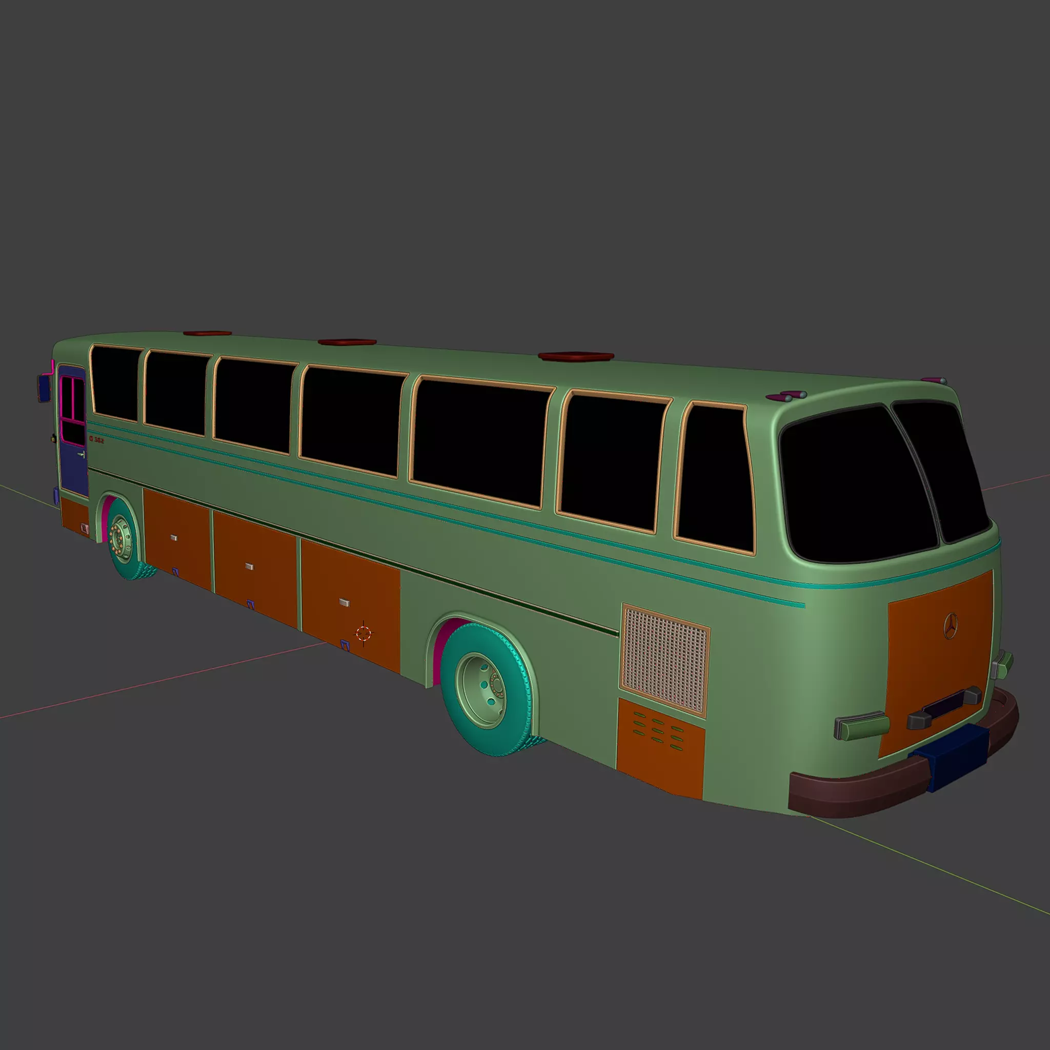 vintage printable bus 3D print model_6
