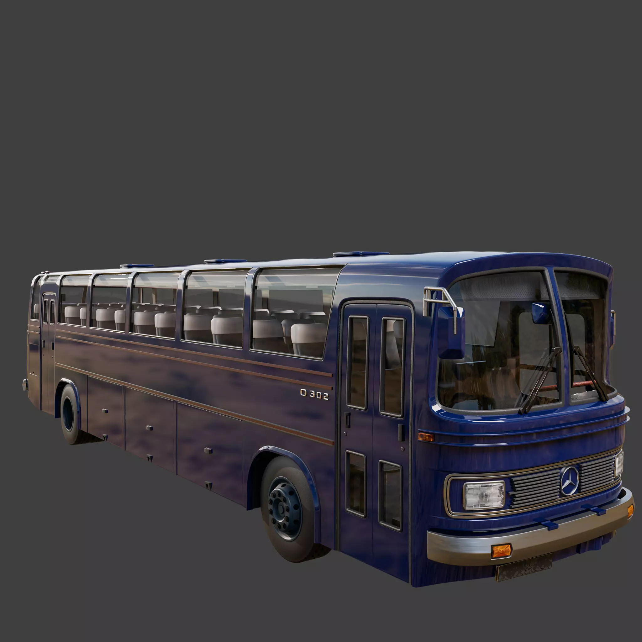 vintage printable bus 3D print model_0