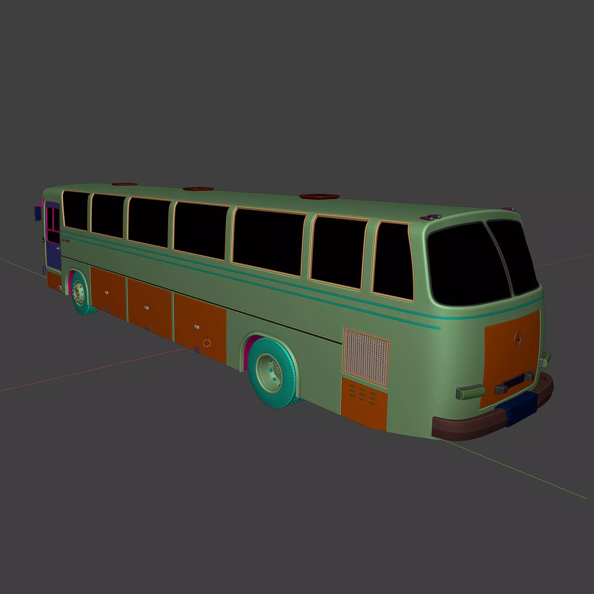 vintage printable bus 3D print model_5