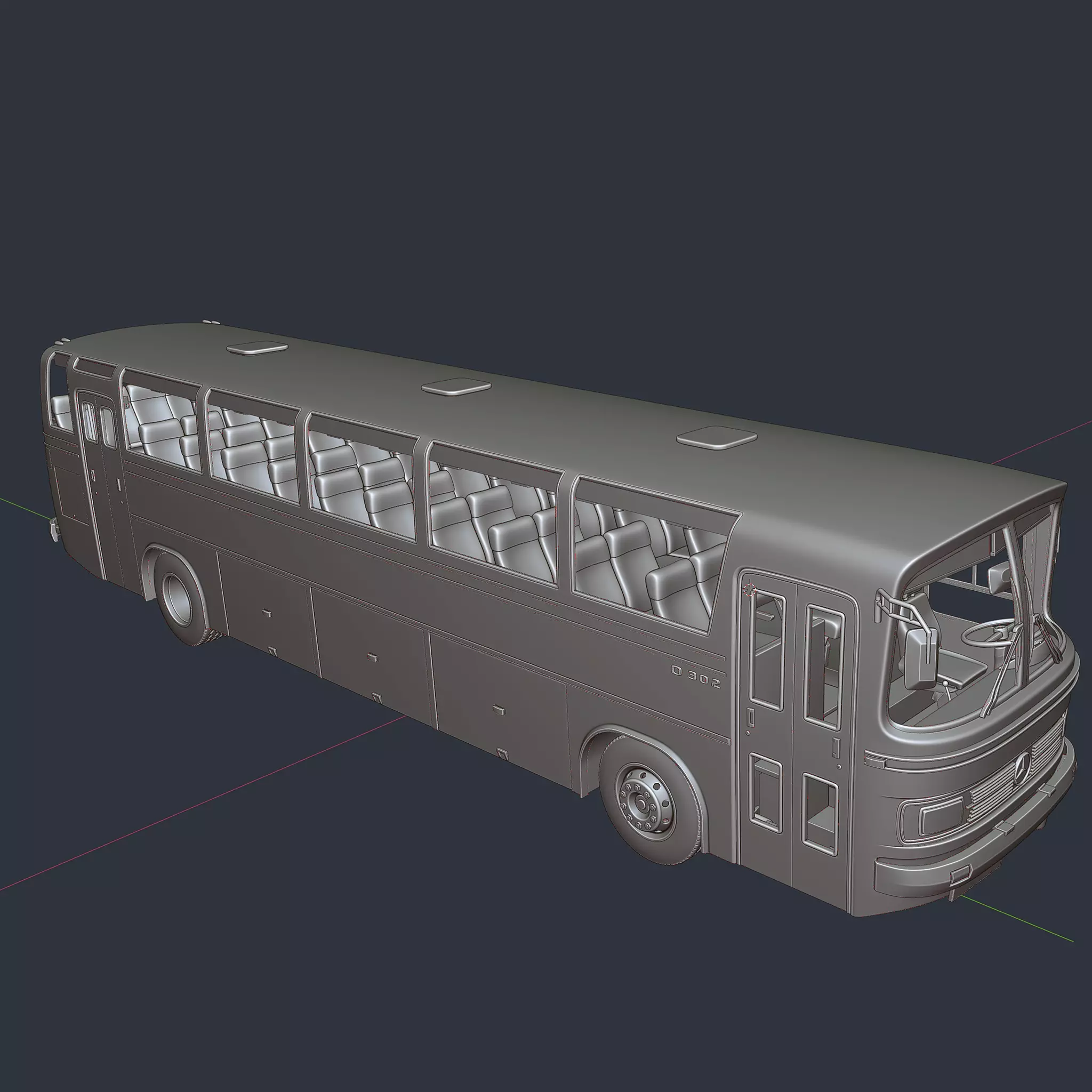 vintage printable bus 3D print model_9