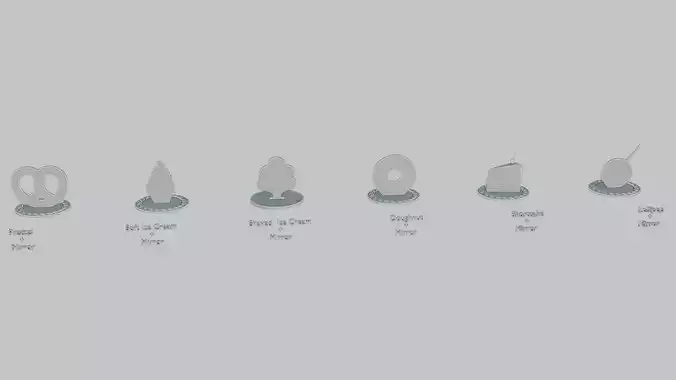 Sweets Mini Pack Emoji Statues 3D print model