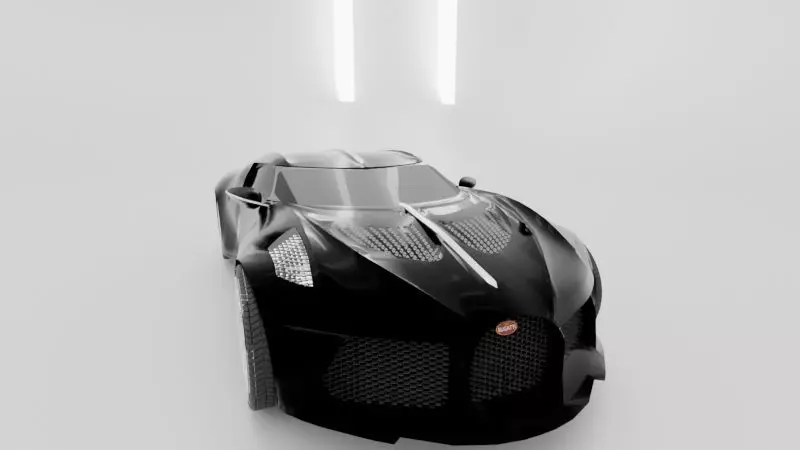 Bugatti Chiron car blender model 3D model_9