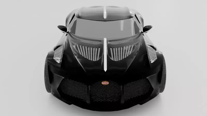 Bugatti Chiron car blender model 3D model_12