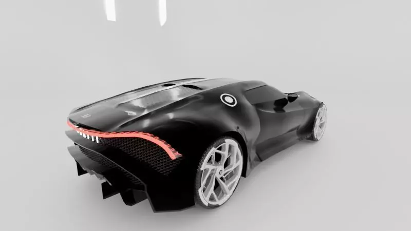 Bugatti Chiron car blender model 3D model_5