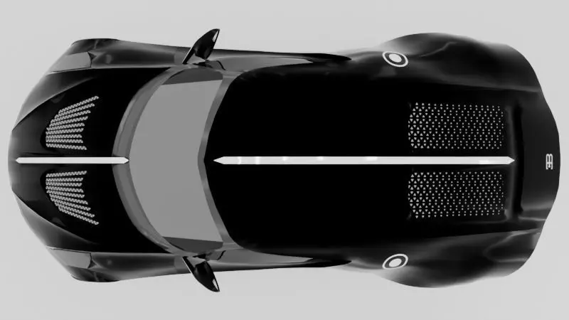 Bugatti Chiron car blender model 3D model_10