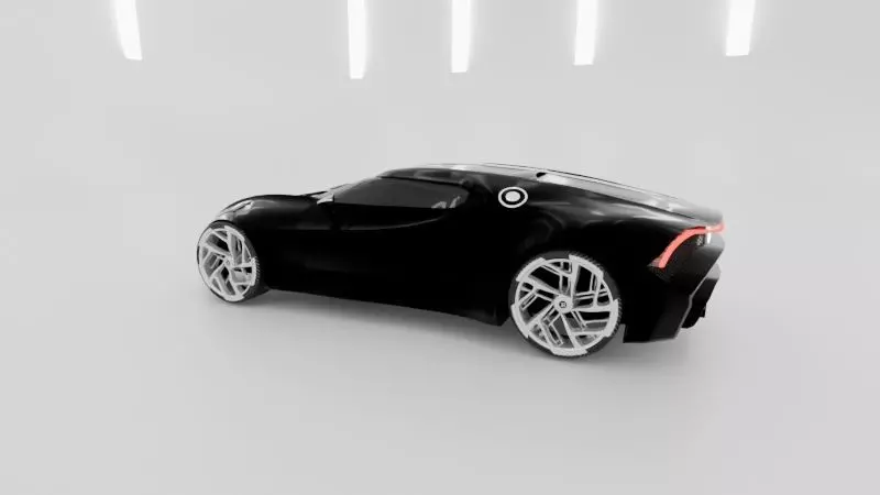 Bugatti Chiron car blender model 3D model_2