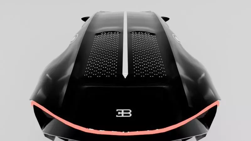 Bugatti Chiron car blender model 3D model_6