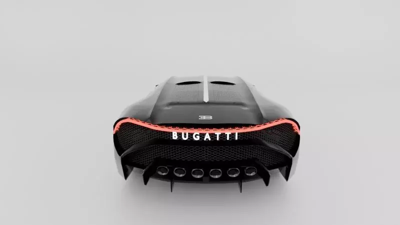 Bugatti Chiron car blender model 3D model_4