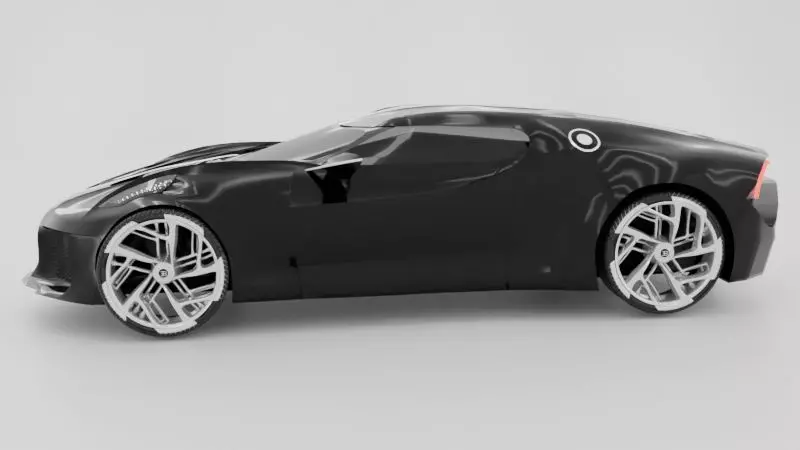 Bugatti Chiron car blender model 3D model_15