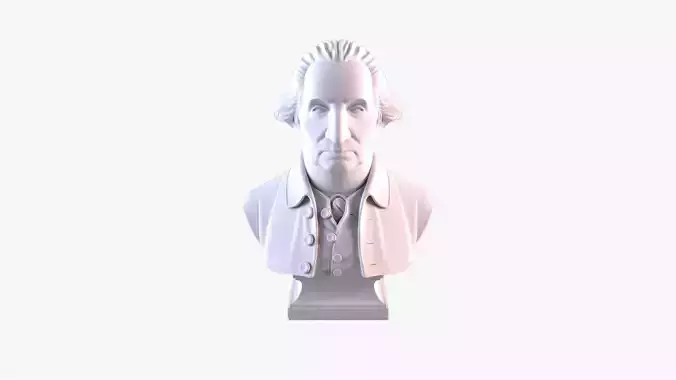 George Washington Bust Sculpture 3D print model STL Printable 3D print model