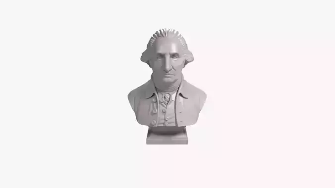 George Washington Bust Sculpture 3D print model STL Printable