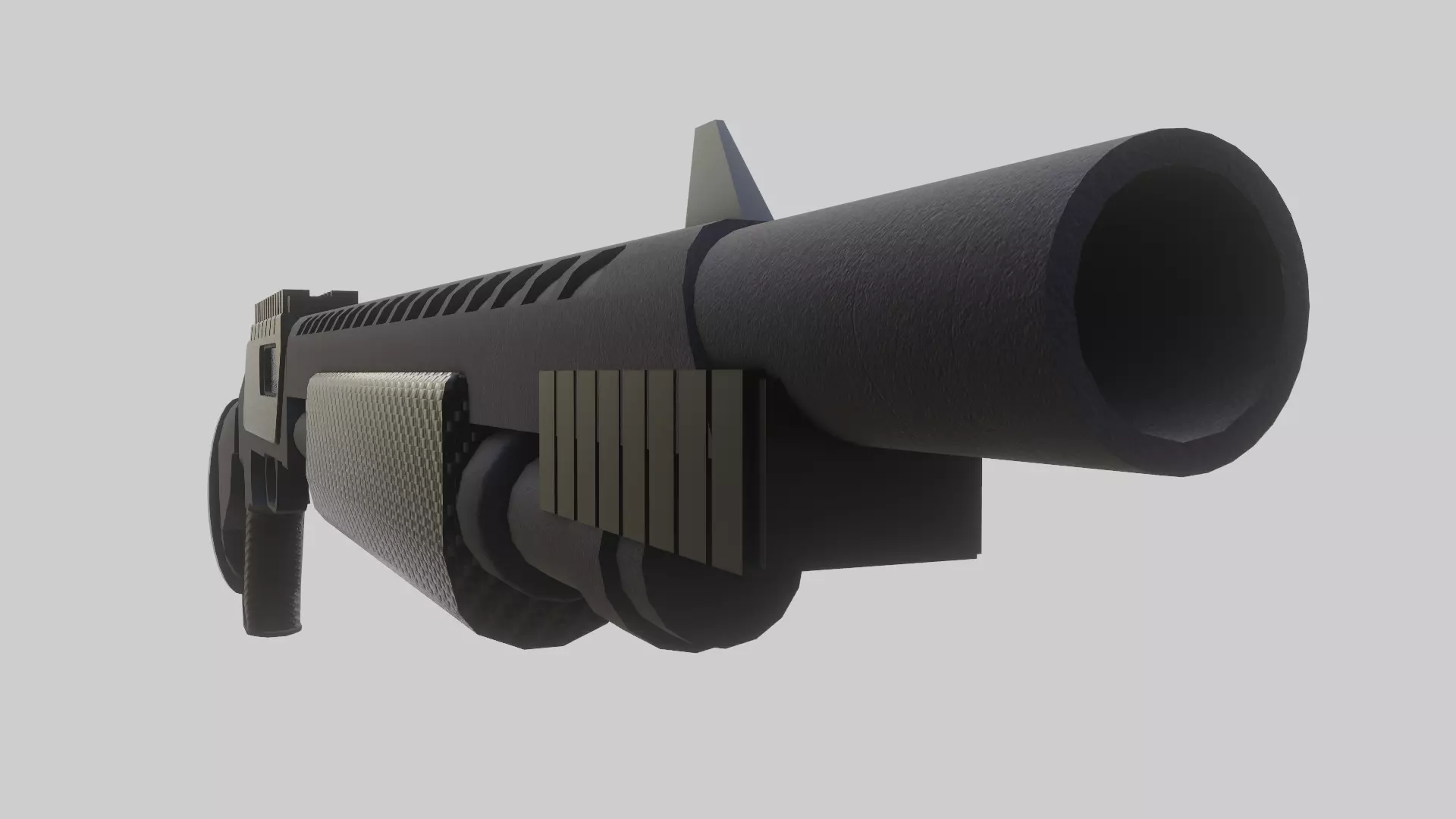 Combat Shotgun Low-Poly 3D Model GameReady Low-poly 3D model_2