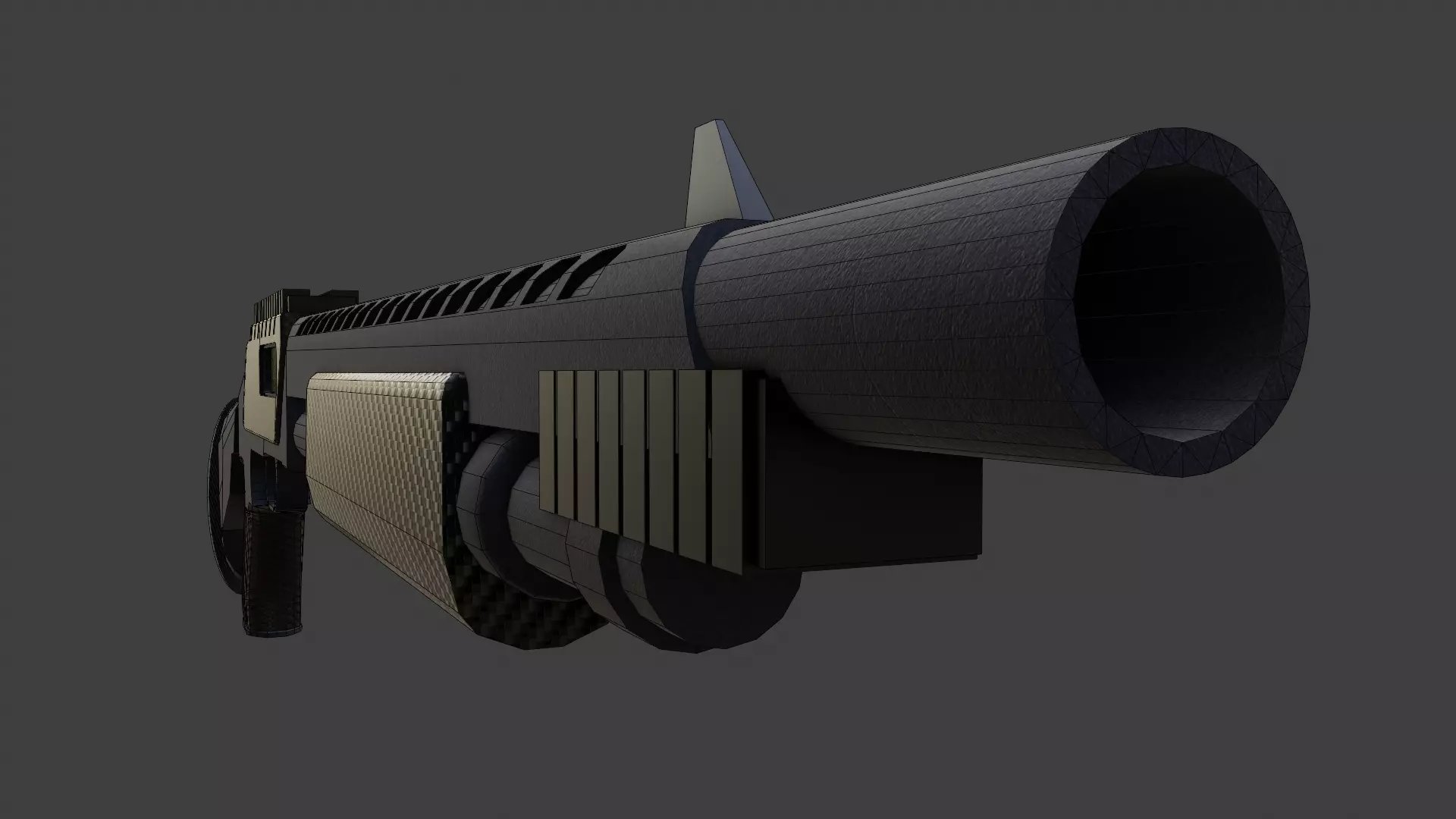 Combat Shotgun Low-Poly 3D Model GameReady Low-poly 3D model_9