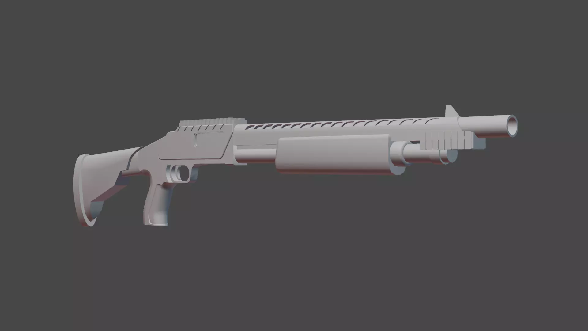 Combat Shotgun Low-Poly 3D Model GameReady Low-poly 3D model_4
