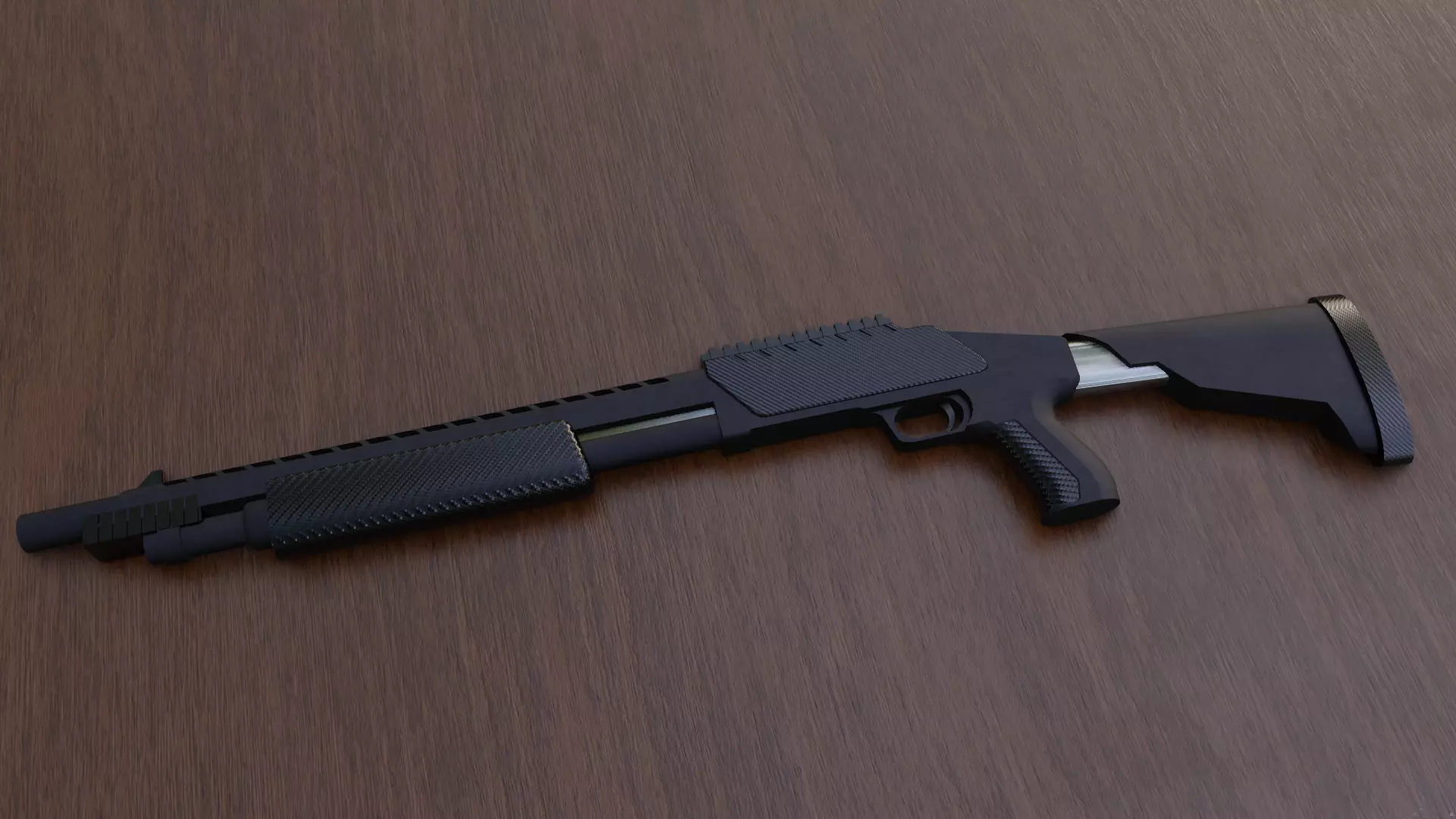 Combat Shotgun Low-Poly 3D Model GameReady Low-poly 3D model_1