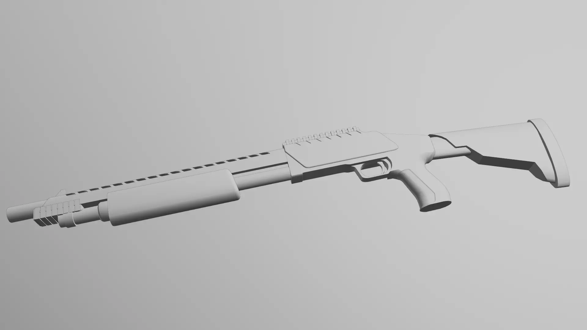 Combat Shotgun Low-Poly 3D Model GameReady Low-poly 3D model_6