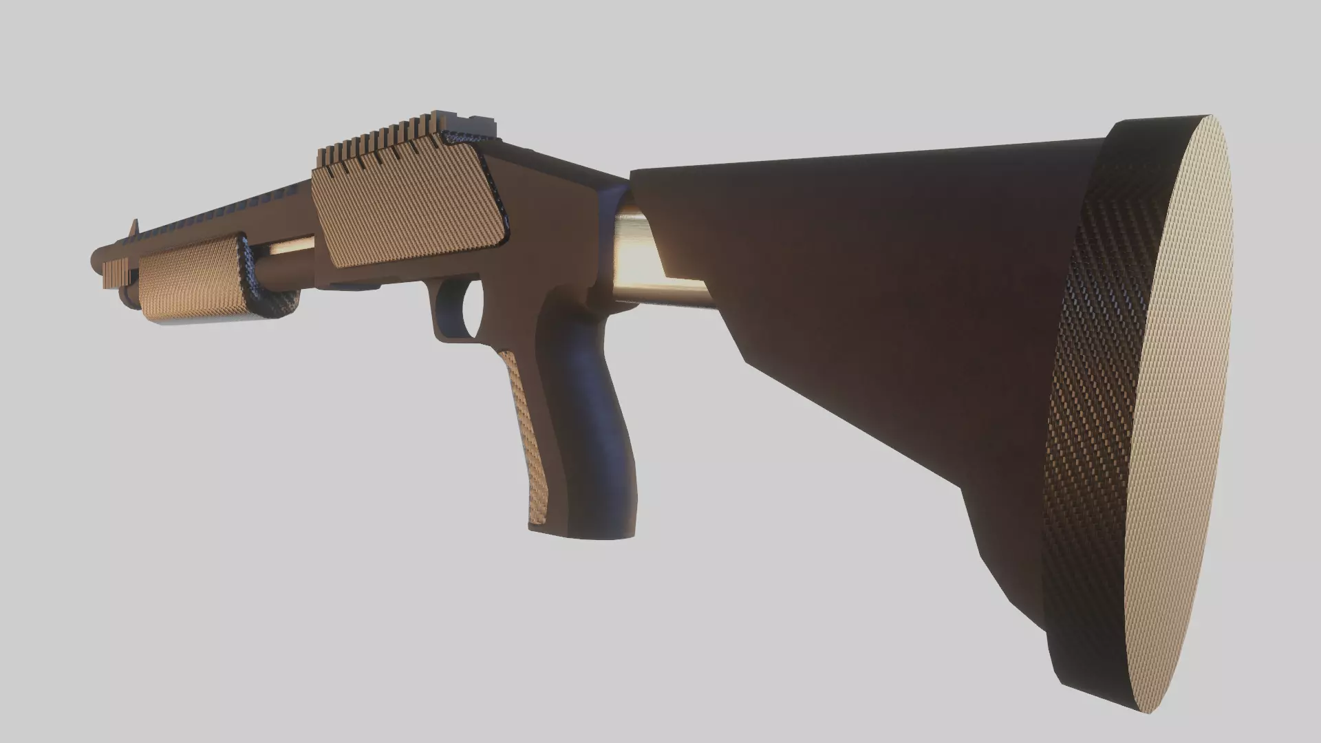 Combat Shotgun Low-Poly 3D Model GameReady Low-poly 3D model_3