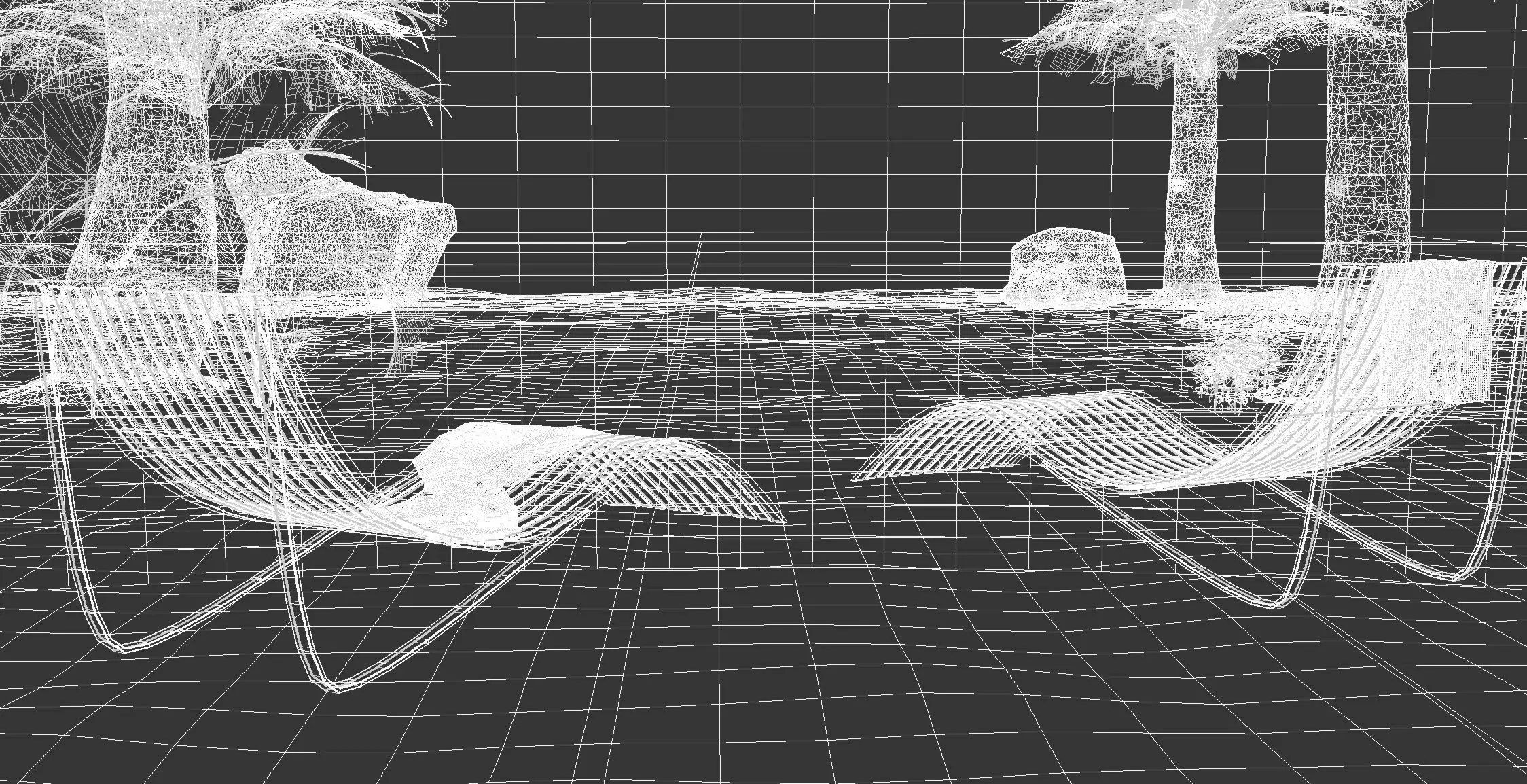 Beach Island Scene 1 3D model_7