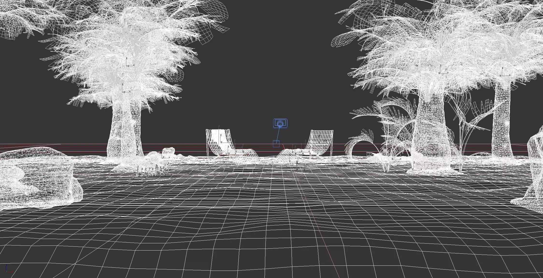 Beach Island Scene 1 3D model_8