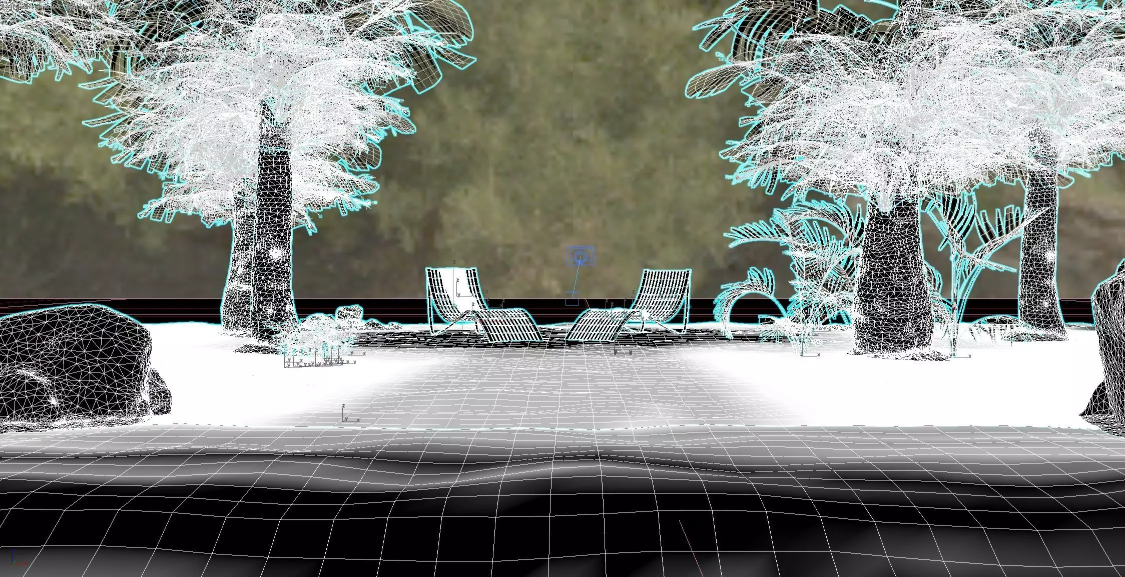 Beach Island Scene 1 3D model_6