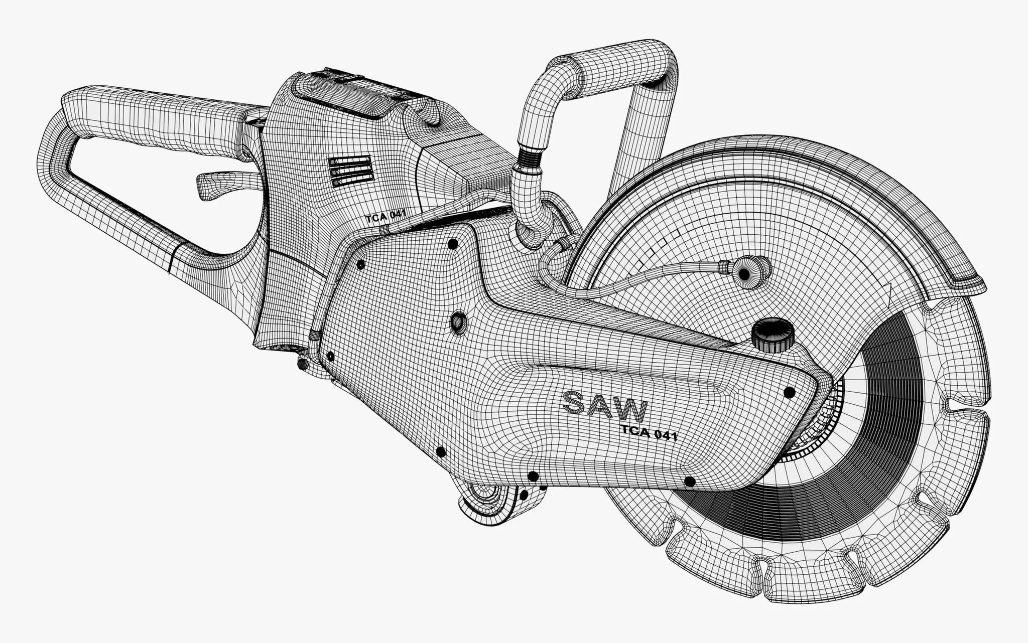 Handheld Cut Off Saw M1 3D model_9