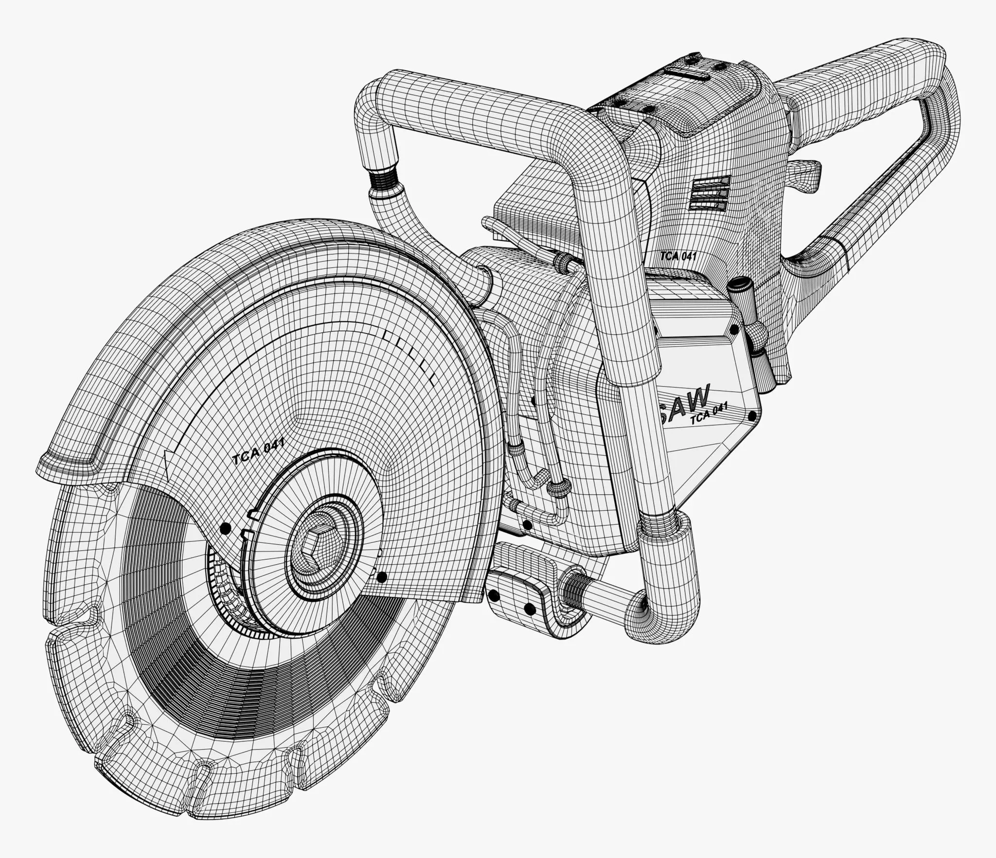 Handheld Cut Off Saw M1 3D model_7