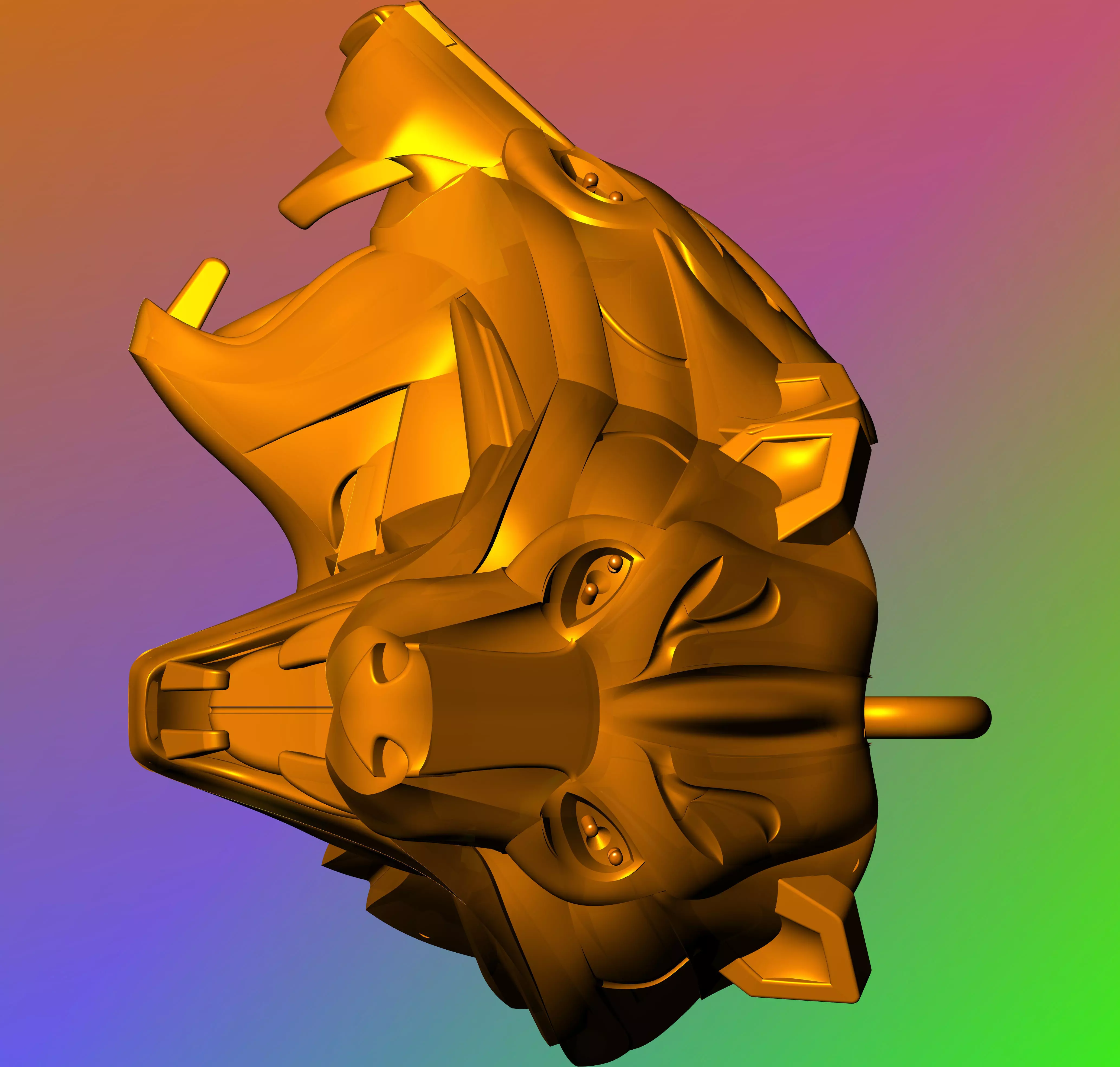 LION ROAR 3D print model_1
