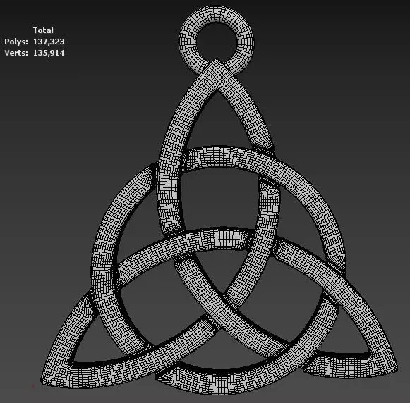 The Knot Pendant 3D model_6