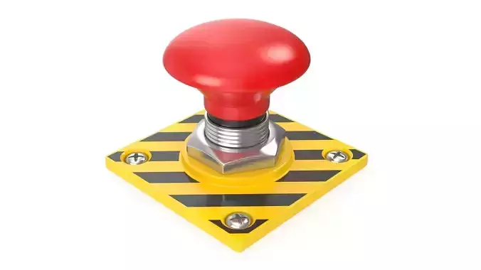 Panic Button Low-poly 3D model