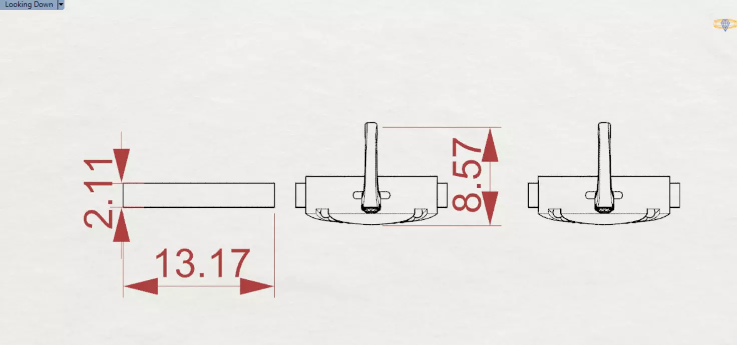 Teardrop-shaped dangle earrings seashells diamonds model je0109 3D print model_24