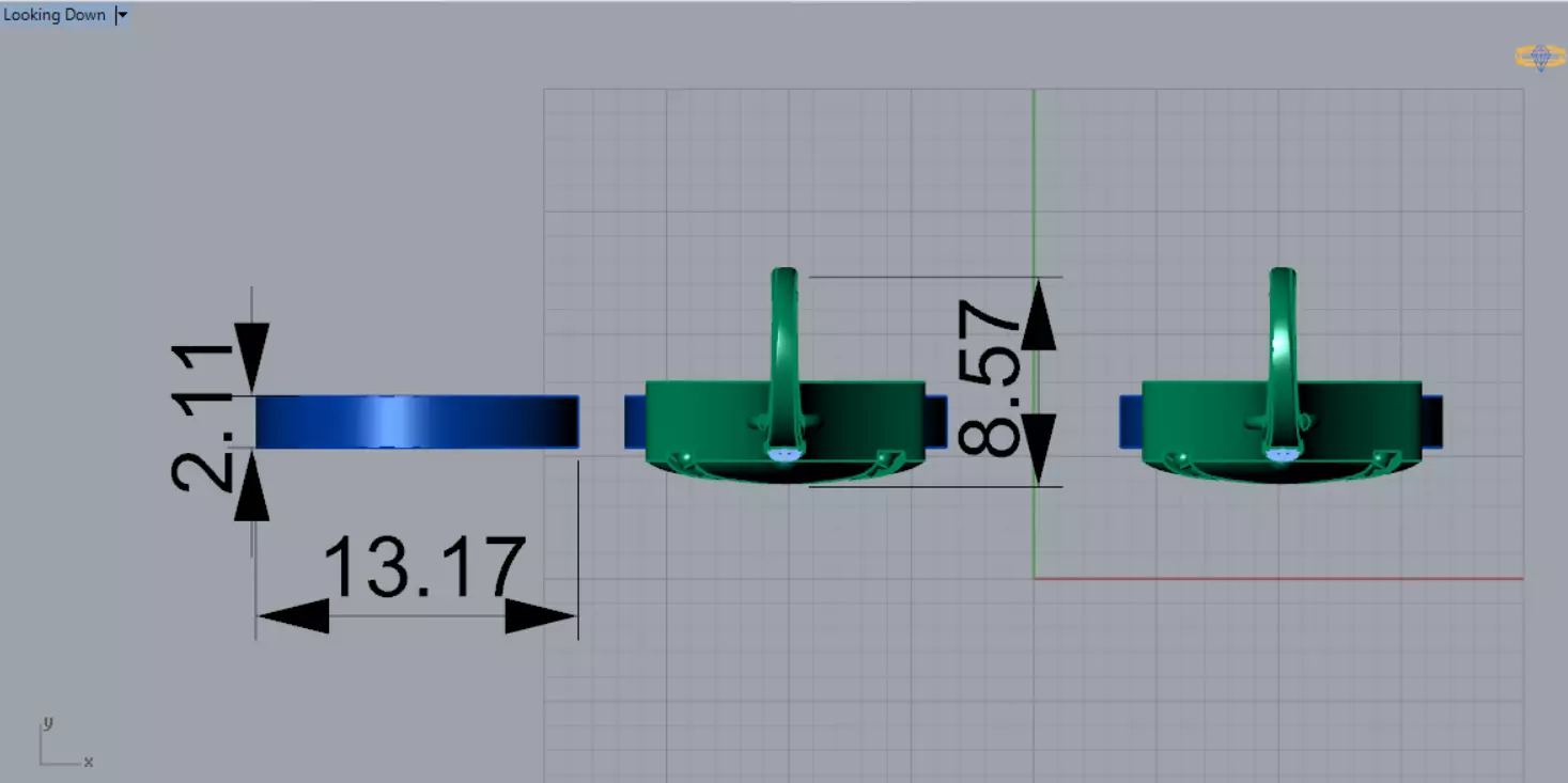 Teardrop-shaped dangle earrings seashells diamonds model je0109 3D print model_12