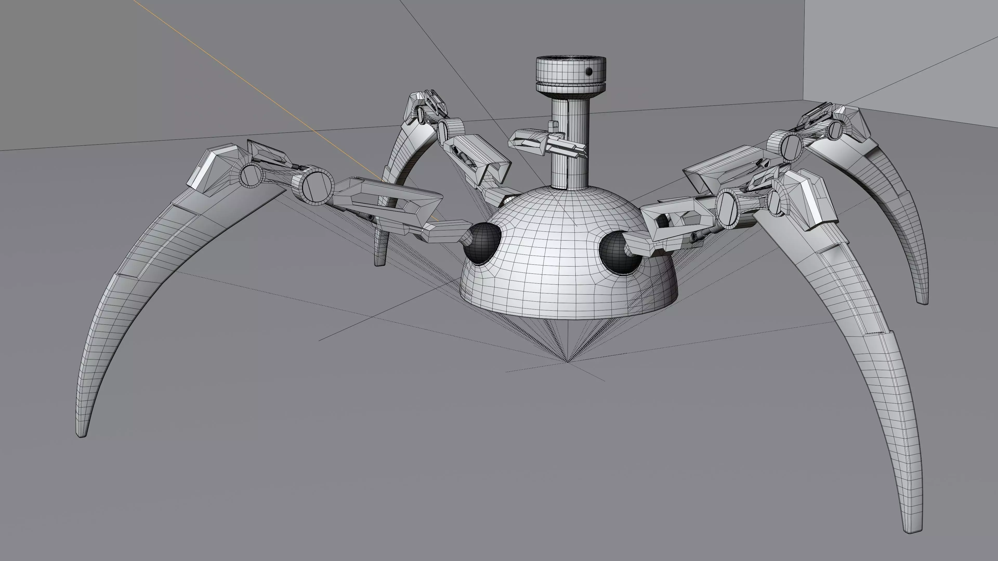 Omega Reaper Spiderbot Aries Reborn Low-poly 3D model_7